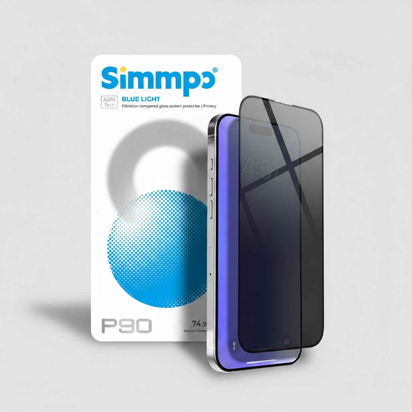 Simmpo P-90 Privacy Anti-Blue light Screen Protector